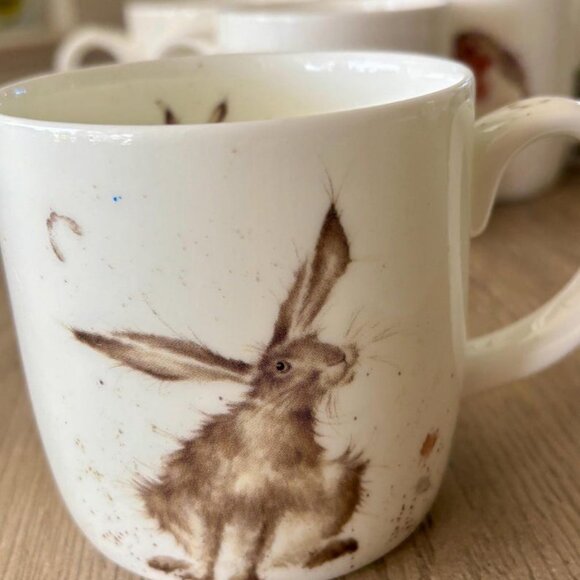 Rabbit Mug Royal Worcester Porcelain, Wrendale Rabbit Mug Royal Worcester Porce - Picture 5 of 5